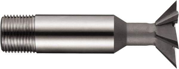 DORMER - 3/4" Diam x 0.2165" Width of Cut, 45° Included Angle, High Speed Steel Dovetail Cutter - 1/2" Shank Diam, Uncoated - Apex Tool & Supply