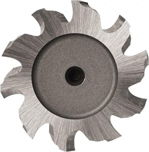 DORMER - 1" Diam x 1/4" Face Width, Cobalt, 12 Teeth, Shank Connection Woodruff Keyseat Cutter - Uncoated, 1/2" Shank, Staggered Teeth - Apex Tool & Supply
