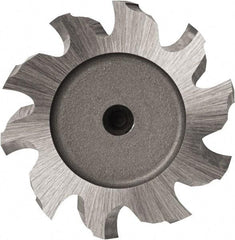 DORMER - 1" Diam x 1/4" Face Width, Cobalt, 12 Teeth, Shank Connection Woodruff Keyseat Cutter - Uncoated, 1/2" Shank, Staggered Teeth - Apex Tool & Supply