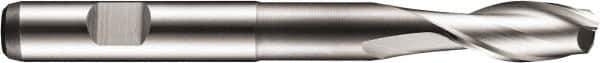 DORMER - 16mm Diam, 32mm LOC, 2 Flute Cobalt Keyway End Mill - Spiral Flute, Uncoated, 16mm Shank Diam, 123mm OAL, 30° Helix, Centercutting - Apex Tool & Supply
