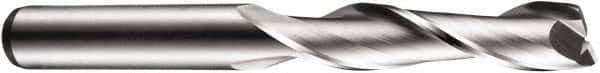 DORMER - 2 Flute Cobalt Roughing & Finishing Square End Mill - Uncoated, Straight Shank, 30° Helix, Centercutting, Extra Long Length - Apex Tool & Supply