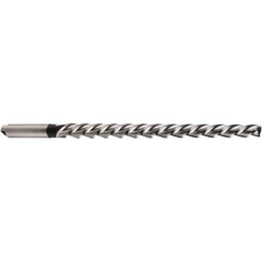 DORMER - 1mm Pin, 0.0575" Diam, 0.0315" Small End, 1.4mm Diam Tanged Shank, 33mm Flute, Taper Pin Reamer - Apex Tool & Supply