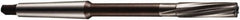 DORMER - 12mm Solid Carbide 6 Flute Chucking Reamer - Spiral Flute, 1MT Morse Taper Shank, 44mm Flute Length, 182mm OAL - Apex Tool & Supply