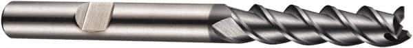 DORMER - 4 Flute Powdered Metal Roughing & Finishing Square End Mill - AlCrN Finish, Weldon Shank, 45° Helix, Centercutting, Extra Long Length - Apex Tool & Supply
