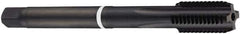 DORMER - M22x2.50 Metric Coarse 6HX 4 Flute Nitride Finish Powdered Metal Straight Flute Machine Tap - Bottoming, Right Hand Thread, 140mm OAL, 34mm Thread Length, Oversize - Apex Tool & Supply