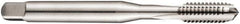 DORMER - M8x1.25 Metric Coarse 6H 3 Flute Bright Finish Cobalt Straight Flute Machine Tap - Bottoming, Left Hand Thread, 90mm OAL, 18mm Thread Length, Oversize - Exact Industrial Supply