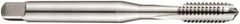 DORMER - #12-28 UNF 2B 3 Flute Bright Finish Cobalt Straight Flute Machine Tap - Bottoming, Right Hand Thread, 80mm OAL, 15mm Thread Length, Oversize - Apex Tool & Supply