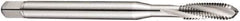 DORMER - M6x1.00 Metric Coarse 3 Flute 6H Bottoming Spiral Flute Tap - Cobalt, Bright Finish, 80mm OAL, Right Hand Flute, Right Hand Thread, Series E207 - Exact Industrial Supply