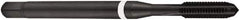DORMER - M10x1.50 Metric Coarse 6HX 4 Flute Nitride Finish Powdered Metal Straight Flute Machine Tap - Bottoming, Right Hand Thread, 100mm OAL, 20mm Thread Length, Oversize - Apex Tool & Supply