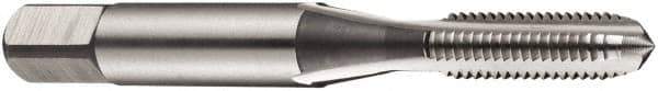 DORMER - 9/16-18 UNF 2B 4 Flute Bright Finish High Speed Steel Straight Flute Standard Hand Tap - Bottoming, Right Hand Thread, 70mm OAL, 16mm Thread Length, Oversize - Apex Tool & Supply