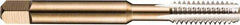 DORMER - 9/16-12 UNC 2B/3B 4 Flute Bright Finish High Speed Steel Straight Flute Standard Hand Tap - Taper, Right Hand Thread, 3-19/32" OAL, 0.9843" Thread Length, H3 Limit, Oversize - Exact Industrial Supply