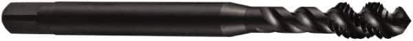 DORMER - 7/8-14 UNF 4 Flute 2B Bottoming Spiral Flute Tap - Cobalt, Oxide Finish, 118mm OAL, Right Hand Flute, Right Hand Thread, Series E033 - Apex Tool & Supply