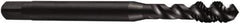 DORMER - #10-32 UNF 3 Flute 2B Bottoming Spiral Flute Tap - Cobalt, Oxide Finish, 58mm OAL, Right Hand Flute, Right Hand Thread, Series E033 - Apex Tool & Supply
