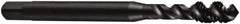 DORMER - 5/8-11 UNC 4 Flute 2B Bottoming Spiral Flute Tap - Cobalt, Oxide Finish, 102mm OAL, Right Hand Flute, Right Hand Thread, Series E023 - Apex Tool & Supply