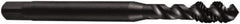 DORMER - M24x3.00 Metric Coarse 4 Flute 6H Bottoming Spiral Flute Tap - Cobalt, Oxide Finish, 130mm OAL, Right Hand Flute, Right Hand Thread, Series E003 - Apex Tool & Supply