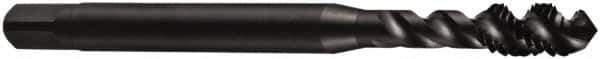 DORMER - M22x2.50 Metric Coarse 4 Flute 6H Bottoming Spiral Flute Tap - Cobalt, Oxide Finish, 118mm OAL, Right Hand Flute, Right Hand Thread, Series E003 - Apex Tool & Supply