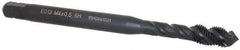 DORMER - M4x0.50 Metric Fine 3 Flute 6H Bottoming Spiral Flute Tap - Cobalt, Oxide Finish, 53mm OAL, Right Hand Flute, Right Hand Thread, Series E013 - Apex Tool & Supply