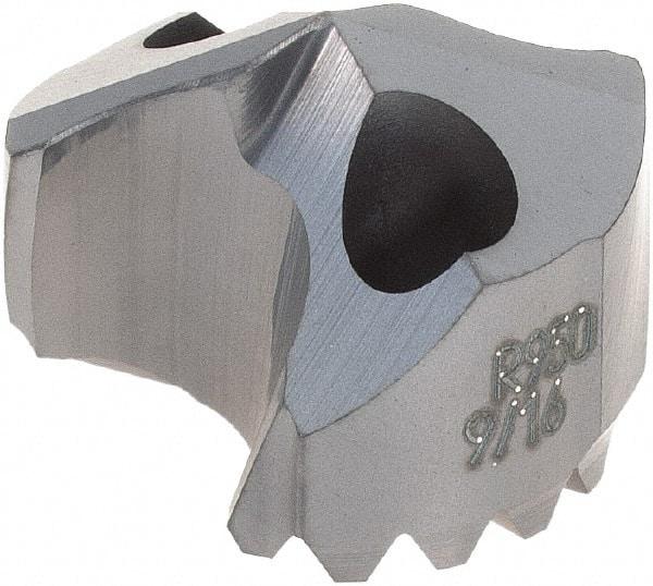 DORMER - Series R950, 9/16" Diam 140° Replaceable Drill Tip - Carbide, TiAlN Finish, Through Coolant - Apex Tool & Supply