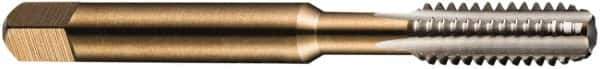 DORMER - M16x2.00 Metric Coarse 6H 4 Flute Bright Finish High Speed Steel Straight Flute Machine Tap - Bottoming, Left Hand Thread, 102mm OAL, 24mm Thread Length, Oversize - Apex Tool & Supply