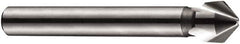DORMER - 4mm Shank Diam, 3 Flute 90° High Speed Steel Countersink - Bright Finish, 40mm OAL, Single End, Straight Shank, Right Hand Cut - Apex Tool & Supply