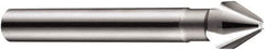 DORMER - 5mm Shank Diam, 3 Flute 60° High Speed Steel Countersink - Bright Finish, 45mm OAL, Single End, Straight Shank, Right Hand Cut - Apex Tool & Supply