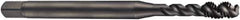 DORMER - 5/16-24 UNF 3 Flute 2B Bottoming Spiral Flute Tap - Cobalt, Oxide Finish, 90mm OAL, Right Hand Flute, Right Hand Thread, Series EX31 - Apex Tool & Supply
