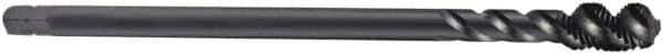 DORMER - M25x1.50 Metric Fine 4 Flute 6H Bottoming Spiral Flute Tap - Cobalt, Oxide Finish, 140mm OAL, Right Hand Flute, Right Hand Thread, Series EX11 - Apex Tool & Supply