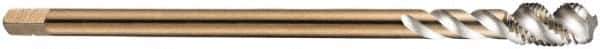 DORMER - M30x1.50 Metric Fine 4 Flute 6H Bottoming Spiral Flute Tap - Cobalt, Bright Finish, 150mm OAL, Right Hand Flute, Right Hand Thread, Series EX10 - Apex Tool & Supply