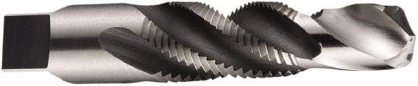 DORMER - 1/2-14 NPT, 4-3/8" OAL, 1/2" Drill Diam, Combination Drill & Tap - 4 Flutes, High Speed Steel, Bright Finish - Apex Tool & Supply