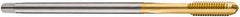DORMER - M12x1.75 Metric Coarse 6H 3 Flute TiN Finish Cobalt Straight Flute Machine Tap - Bottoming, Right Hand Thread, 119mm OAL, 23mm Thread Length, Oversize - Apex Tool & Supply