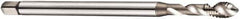 DORMER - M8x1.25 Metric Coarse 3 Flute 6H Bottoming Spiral Flute Tap - Cobalt, Bright Finish, 97mm OAL, Right Hand Flute, Right Hand Thread, Series E605 - Apex Tool & Supply