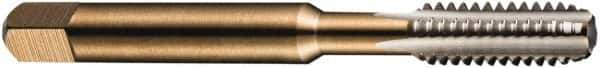 DORMER - 1-12 UNF 2B 4 Flute Bright Finish High Speed Steel Straight Flute Machine Tap - Bottoming, Right Hand Thread, 130mm OAL, 35mm Thread Length, Oversize - Apex Tool & Supply