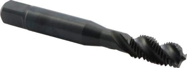 DORMER - 3/8-20 BSF 3 Flute Bottoming Spiral Flute Tap - High Speed Steel, Oxide Finish, 80mm OAL, Right Hand Flute, Right Hand Thread, Series E538 - Apex Tool & Supply