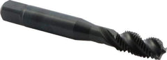 DORMER - 3/8-20 BSF 3 Flute Bottoming Spiral Flute Tap - High Speed Steel, Oxide Finish, 80mm OAL, Right Hand Flute, Right Hand Thread, Series E538 - Apex Tool & Supply