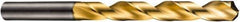 DORMER - 5.6mm 130° Solid Carbide Jobber Drill - TiN Finish, Right Hand Cut, Spiral Flute, Straight Shank, 93mm OAL, CDX Point - Apex Tool & Supply