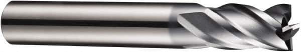 DORMER - 4 Flute Solid Carbide Roughing & Finishing Square End Mill - AlCrN Finish, Straight Shank, 35° Helix, Centercutting, Stub Length - Apex Tool & Supply