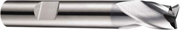 DORMER - 4.8mm Diam, 6mm LOC, 3 Flute Solid Carbide Keyway End Mill - Spiral Flute, AlCrN Finish, 6mm Shank Diam, 54mm OAL, 30° Helix, Centercutting - Apex Tool & Supply