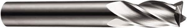 DORMER - 4 Flute Solid Carbide Roughing & Finishing Square End Mill - Uncoated, Straight Shank, 30° Helix, Centercutting, Regular Length - Apex Tool & Supply