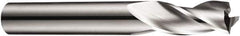 DORMER - 20mm, 38mm LOC, 20mm Shank Diam, 104mm OAL, 3 Flute, Solid Carbide Square End Mill - Single End, Bright Finish, Spiral Flute, 30° Helix, Centercutting, Right Hand Cut, Right Hand Flute, Series S903 - Apex Tool & Supply