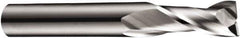 DORMER - 20mm, 38mm LOC, 20mm Shank Diam, 104mm OAL, 2 Flute, Solid Carbide Square End Mill - Single End, Bright Finish, Spiral Flute, 30° Helix, Centercutting, Right Hand Cut, Right Hand Flute, Series S902 - Apex Tool & Supply