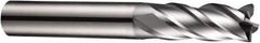 DORMER - 4 Flute Solid Carbide Roughing & Finishing Square End Mill - AlCrN Finish, Straight Shank, 35° Helix, Centercutting, Stub Length - Apex Tool & Supply