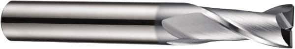 DORMER - 3mm Diam, 7mm LOC, 2 Flute Solid Carbide Keyway End Mill - Spiral Flute, AlCrN Finish, 6mm Shank Diam, 57mm OAL, 30° Helix, Centercutting - Apex Tool & Supply
