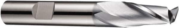 DORMER - 3mm Diam, 7mm LOC, 2 Flute Solid Carbide Keyway End Mill - Spiral Flute, AlCrN Finish, 6mm Shank Diam, 57mm OAL, 30° Helix, Centercutting - Apex Tool & Supply