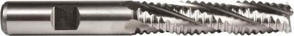 Union Butterfield - 1/2" Diam, 2" LOC, 4 Flute Cobalt Roughing & Finishing Square End Mill - Uncoated, 4" OAL, 1/2" Shank Diam, Weldon Shank, 30° Helix, Non-Centercutting, Long Length - Apex Tool & Supply