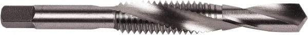 Union Butterfield - 7/16-20 UNF, 3-7/8" OAL, 0.3937" Drill Diam x 1-1/8" Drill Length, Combination Drill & Tap - 2 Flutes, 1-1/4" Thread Length, Bright Finish, 2B - Apex Tool & Supply