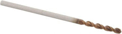 Walter-Titex - #54 130° Parabolic Flute Cobalt Screw Machine Drill Bit - AlCrN Finish, Right Hand Cut, 9mm Flute Length, 32mm OAL, Form V+A Point, Straight Shank - Apex Tool & Supply