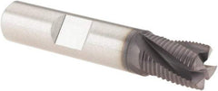 M.A. Ford - 3/8" Diam, Fine Pitch, 3/8" LOC, 4 Flute Solid Carbide Roughing Square End Mill - ALtima Finish, 2" OAL, 3/8" Shank Diam, Single End, Centercutting, 20° Helix - Apex Tool & Supply