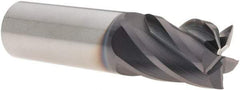 M.A. Ford - 1", 1-1/2" LOC, 1" Shank Diam, 4" OAL, 5 Flute, Solid Carbide Square End Mill - Single End, ALtima Finish, 38° Helix, Centercutting, Right Hand Cut, Right Hand Flute, Series 178 - Apex Tool & Supply