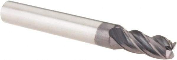 M.A. Ford - 9/32", 4 Flute, Single End, Solid Carbide, 0.03" Corner Radius End Mill - 2-1/2" OAL, 35/38° Helix, Right Hand Flute, 5/16" LOC, Right Hand Cut - Apex Tool & Supply