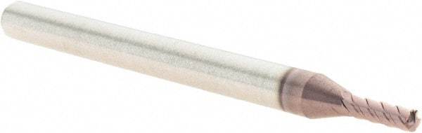 M.A. Ford - 1/8", 4 Flute, Single End, Solid Carbide, 0.02" Corner Radius End Mill - 3" OAL, 45° Helix, Right Hand Flute, 3/8" LOC, Right Hand Cut - Apex Tool & Supply